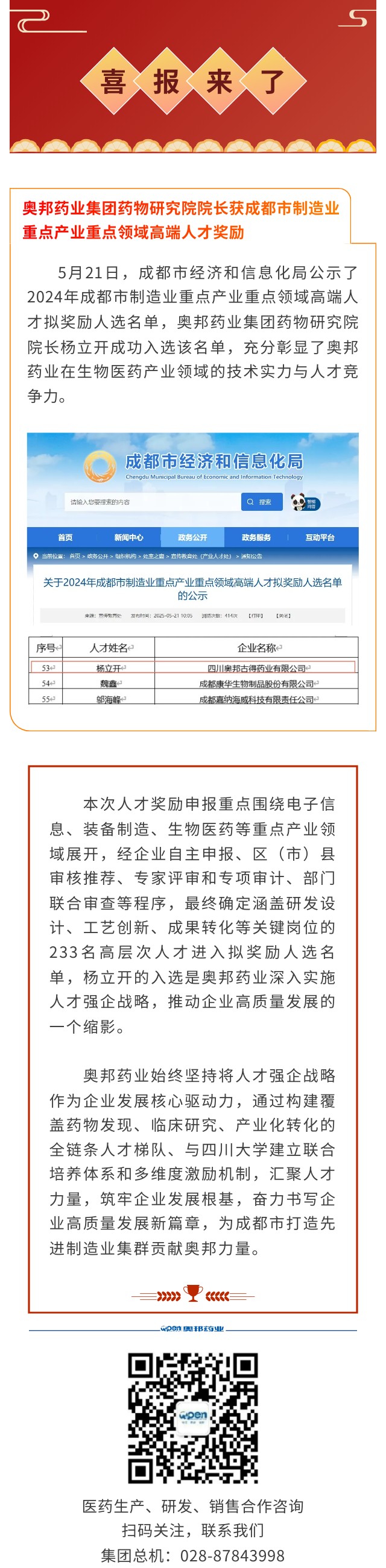 奧邦藥業(yè)集團(tuán)藥物研究院院長獲2024年成都市制造業(yè)重點(diǎn)產(chǎn)業(yè)重點(diǎn)領(lǐng)域高端人才獎勵.jpg